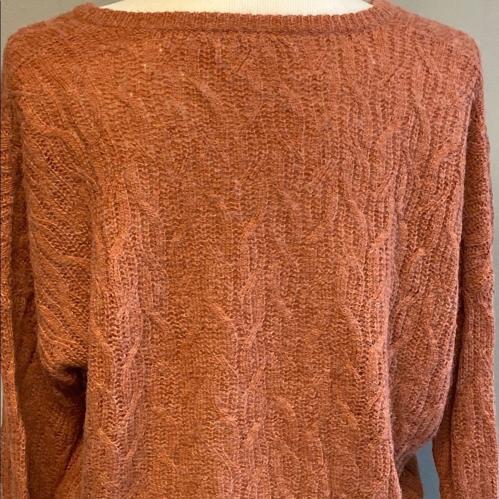 Madewell Brown V-Neck Sweater Cozy Knit - Picture 6 of 6